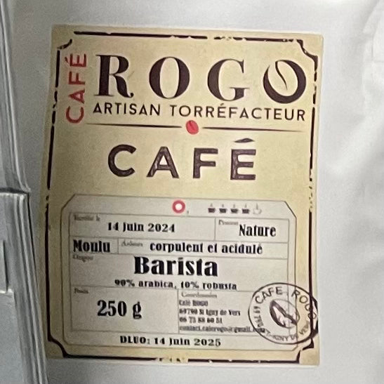 Café Barista - Moulu - (90% arabica, 10% robusta) - 250g