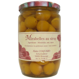Bocal 420g mirabelles au sirop Alain Coquard La Cerise Bleue Bessenay