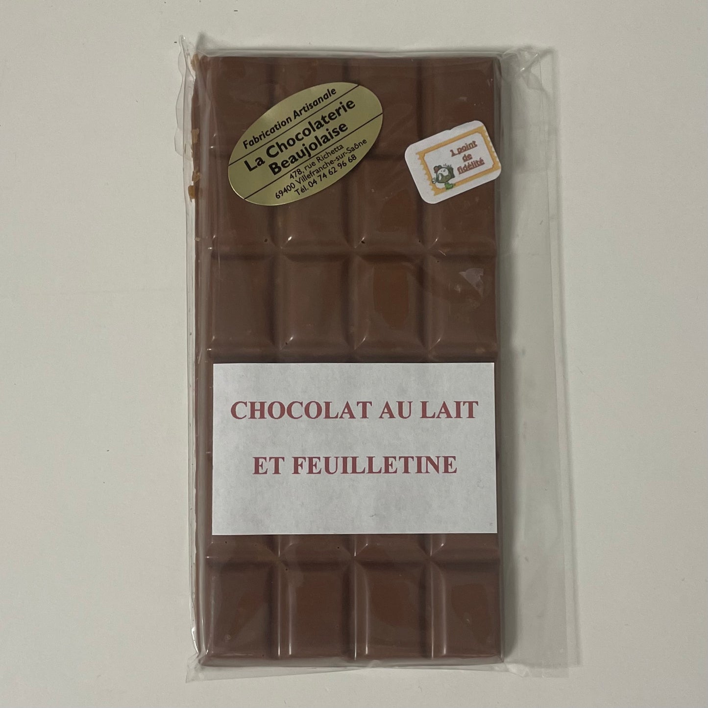 Chocolat - Tablette 100g - Lait + Feuilletine