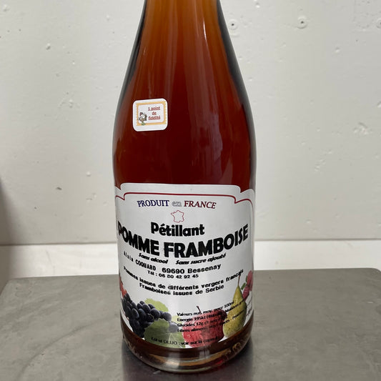 Boissons - Pétillant de fruits (sans alcool) - Pomme Framboise - 1 litre