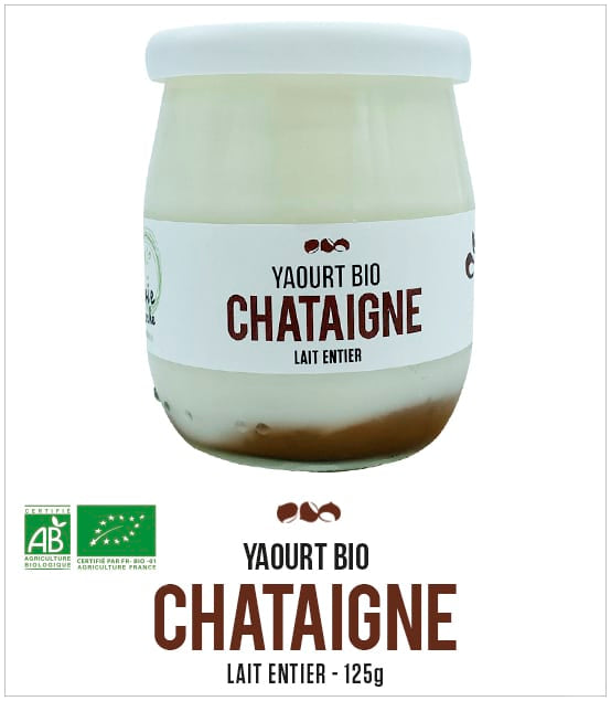 Yaourt au Lait Entier (vache) - Châtaigne - Bio - 125g
