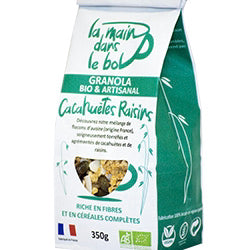 350g céréales granolas muesli cacahuètes raisins La Main dans le Bol Anse