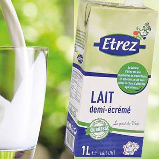 1 litre lait UHT demi écrémé coopérative producteurs prix juste Bresse Laiterie Étrez Etrez