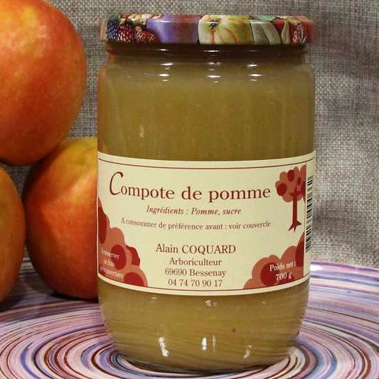 Bocal 700g compote pomme Alain Coquard La Cerise Bleue Bessenay
