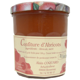 Pot 370g confiture abricots Alain Coquard La Cerise Bleue Bessenay