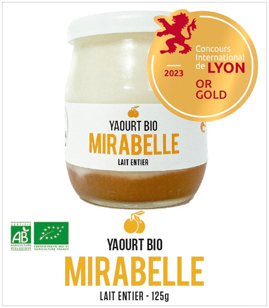 Yaourt au Lait Entier (vache) - Mirabelle - Bio - 125g