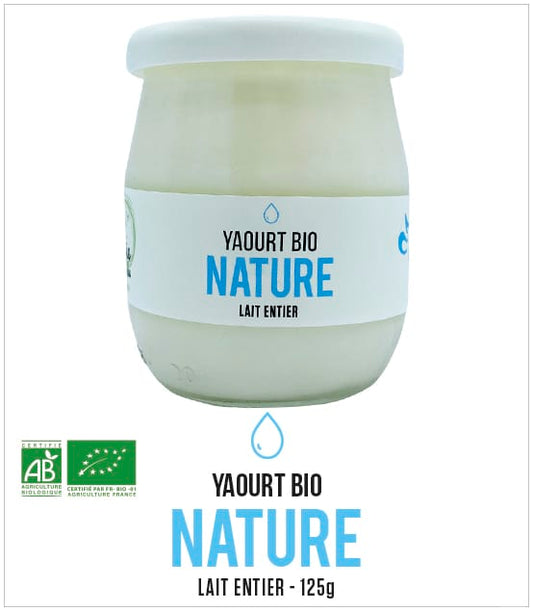 Yaourt au Lait Entier (vache) - Nature - Bio - 125g